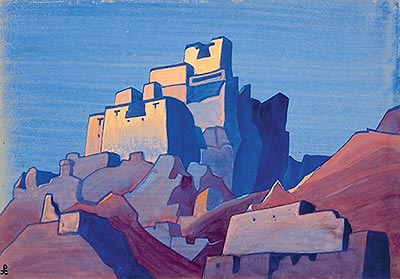 Чиктан, цитадель в Гималаях. Эскиз к картине «Замок в Ладакхе»